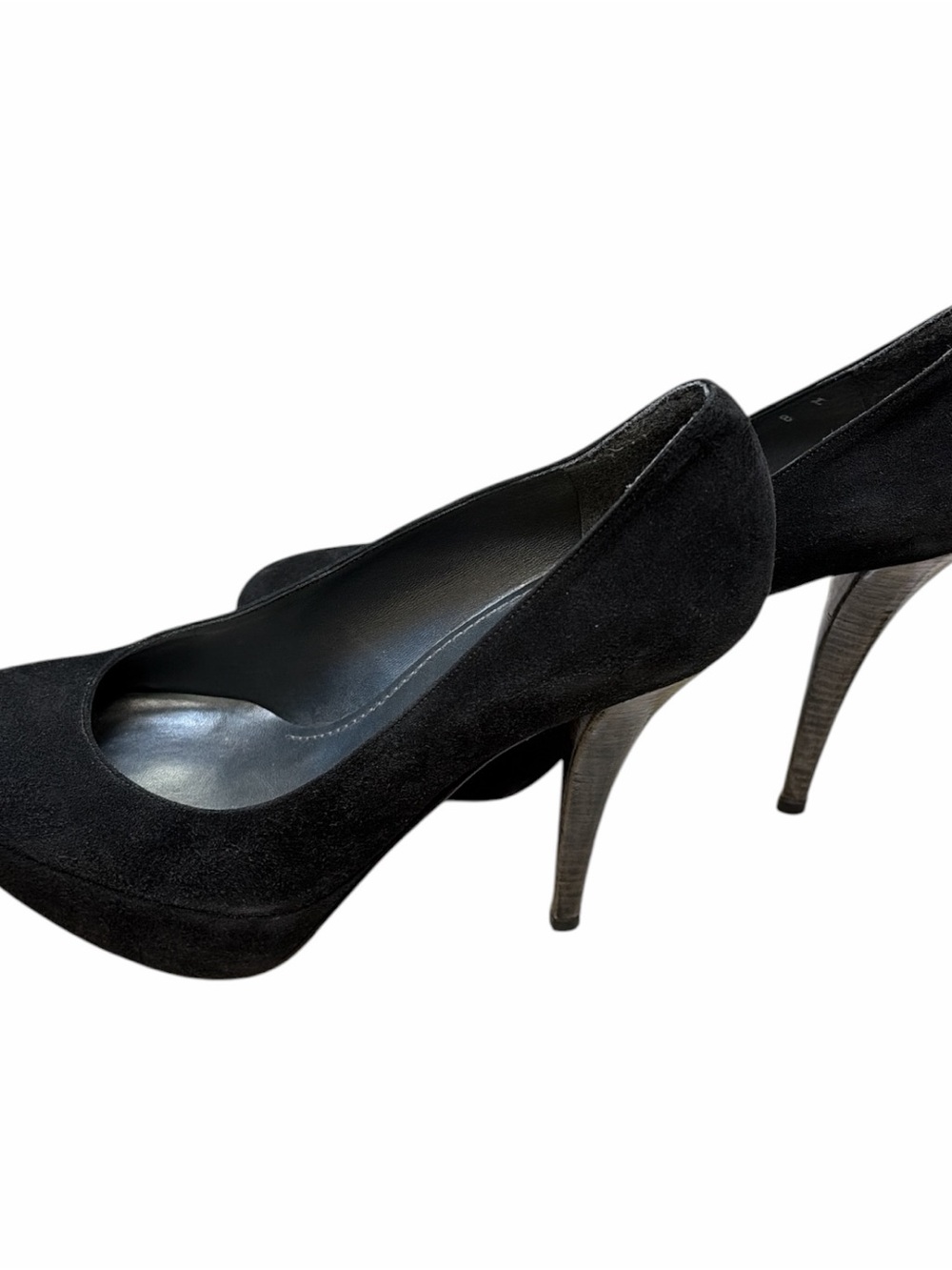 Stuart Weitzman Black Suede Platform Pumps